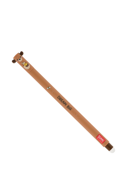 Legami Teddy Bear Erasable Pen, Red, Red