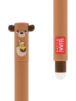 Legami Teddy Bear Erasable Pen, Red - view 2, Red