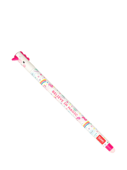 Legami Unicorn Erasable Pen, Pink, Pink