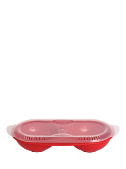 Prestige Good2Heat Microwave 2 Egg Poacher, Red