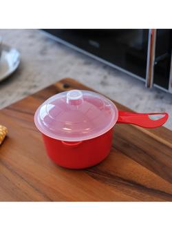 Prestige Good2Heat Microwave Saucepan & Lid, 640ml - view 2, Red