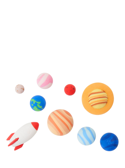 Legami Solar System Erasers, Pack of 9, Blue, Blue