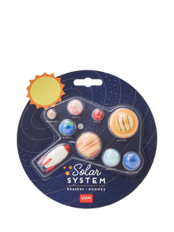 Legami Solar System Erasers, Pack of 9, Blue - view 2, Blue