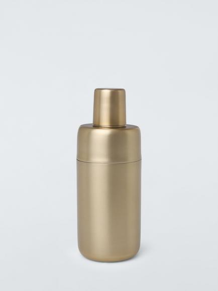 John Lewis Stainless Steel Cocktail Shaker, 500ml, Gold, Gold