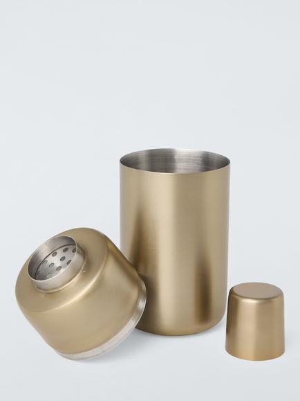 John Lewis Stainless Steel Cocktail Shaker, 500ml, Gold - view 2, Gold