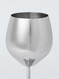 John Lewis Apple Stainless Steel Wine Goblet, 500ml - view 2, Stainless Steel