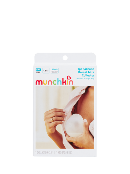 Munchkin Silicone Breast Milk Collector Cups and Storage Plugs, White