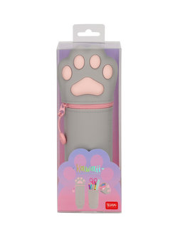 Legami Kawaii Kitty Pencil Case, Pink - view 2, Pink