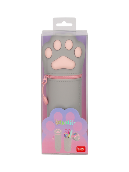 Legami Kawaii Kitty Pencil Case, Pink - view 2, Pink