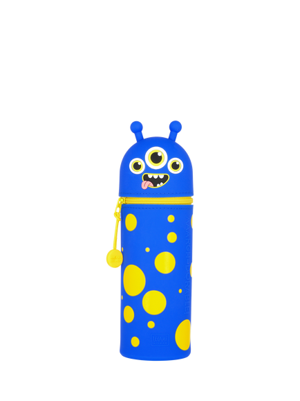 Legami Kawaii Monster Pencil Case, Navy Blue, Navy Blue