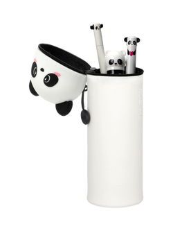 Legami Kawaii Panda Pencil Case, Black - view 2, Black