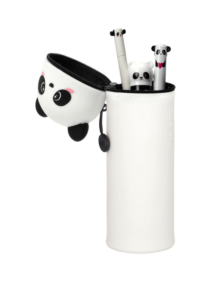Legami Kawaii Panda Pencil Case, Black - view 2, Black