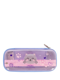 Legami Wonderwow Kitty Pencil Case, Pink, Pink