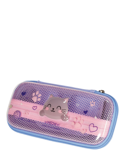 Legami Wonderwow Kitty Pencil Case, Pink - view 2, Pink