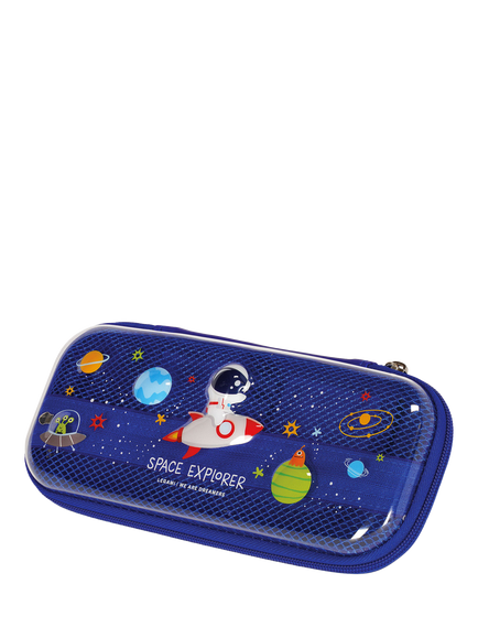 Legami Wonderwow Space Pencil Case, Navy Blue - view 2, Navy Blue