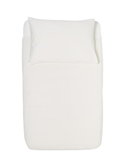 The Little Green Sheep Cotton Cotbed Duvet Cover and Pillowcase Set, White, White