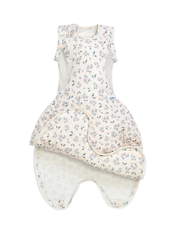Purflo Swaddle to Sleep Daisy Dreams Baby Sleeping Bag, 2.5 Tog, 0-4 Months, Multi - view 2, Multi