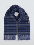 Weekend MaxMara Pagella Check Wool Rich Scarf, Blue/Multi