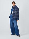 Weekend MaxMara Pagella Check Wool Rich Scarf, Blue/Multi