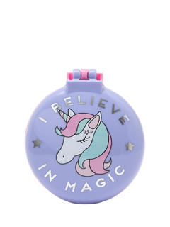 Legami Unicorn Hairbrush & Mirror, Pink
