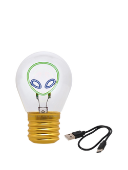 Legami Alien Lightbulb Table Lamp, Green, Green