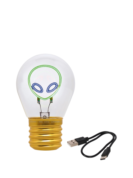 Legami Alien Lightbulb Table Lamp, Green, Green