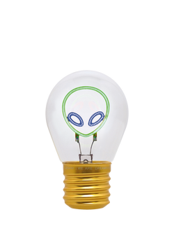 Legami Alien Lightbulb Table Lamp, Green - view 2, Green
