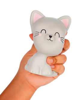 Legami Strawberry Scented Anti-Stress Kitty, Grey - view 2, Grey