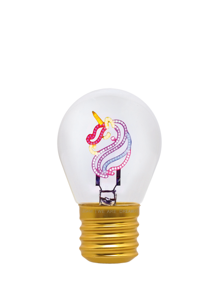 Legami Unicorn Lightbulb, Multi Pink, Multi Pink