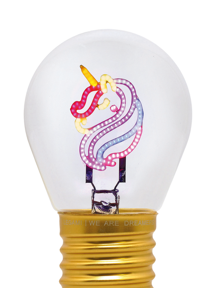 Legami Unicorn Lightbulb, Multi Pink - view 2, Multi Pink