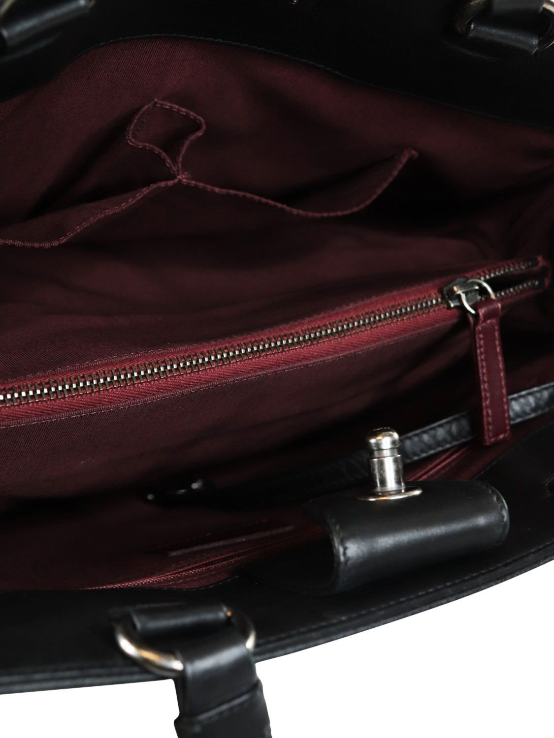Product image 8 of 9, which shows Pre-loved CHANEL 2014 Lambskin Chevron-Quilted Boy Tote Bag, Black
