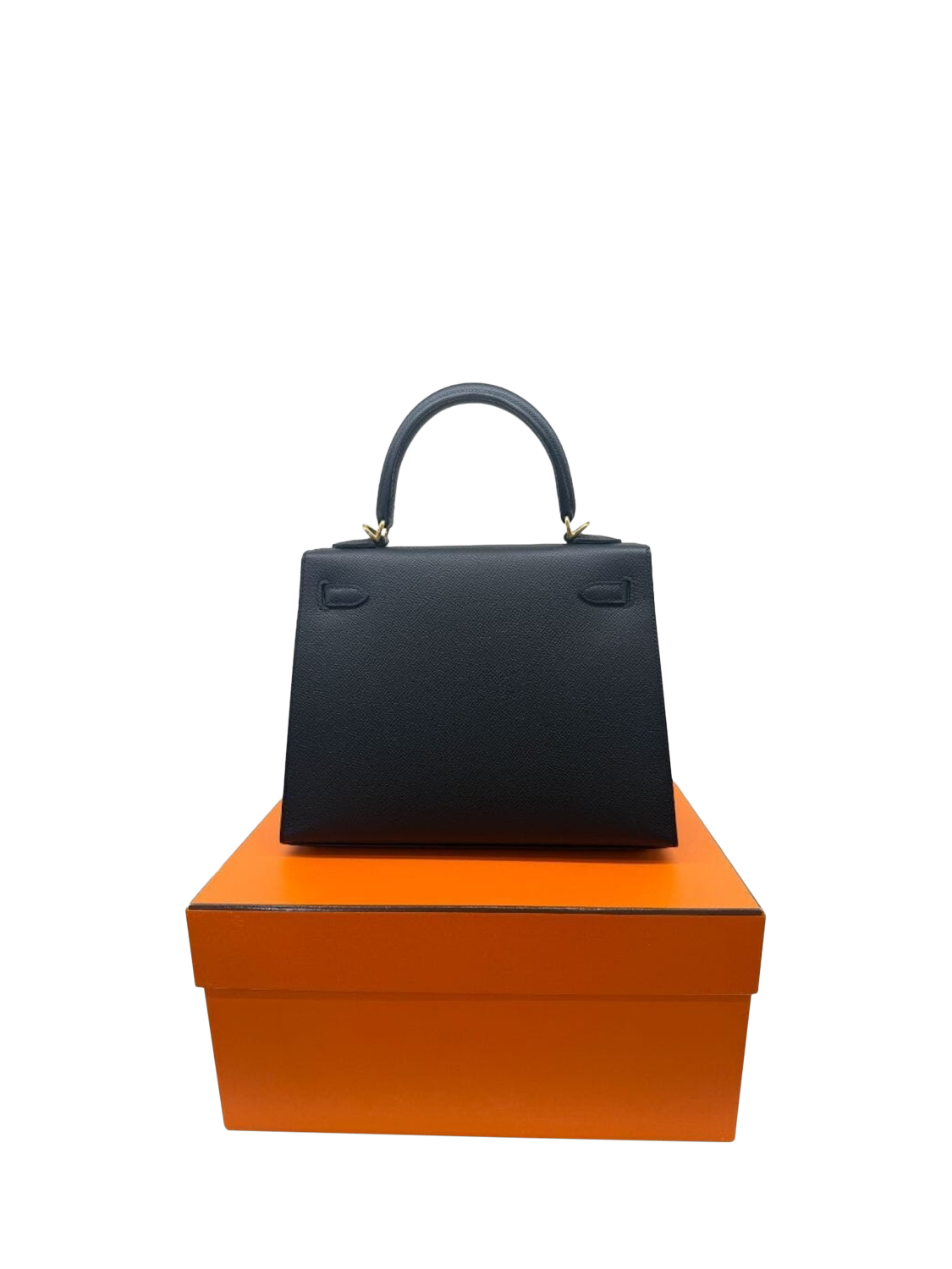 Product image 2 of 6, which shows Pre-loved Hermès 2024 Kelly 25 Epsom Leather Top Handle Grab Bag, Black