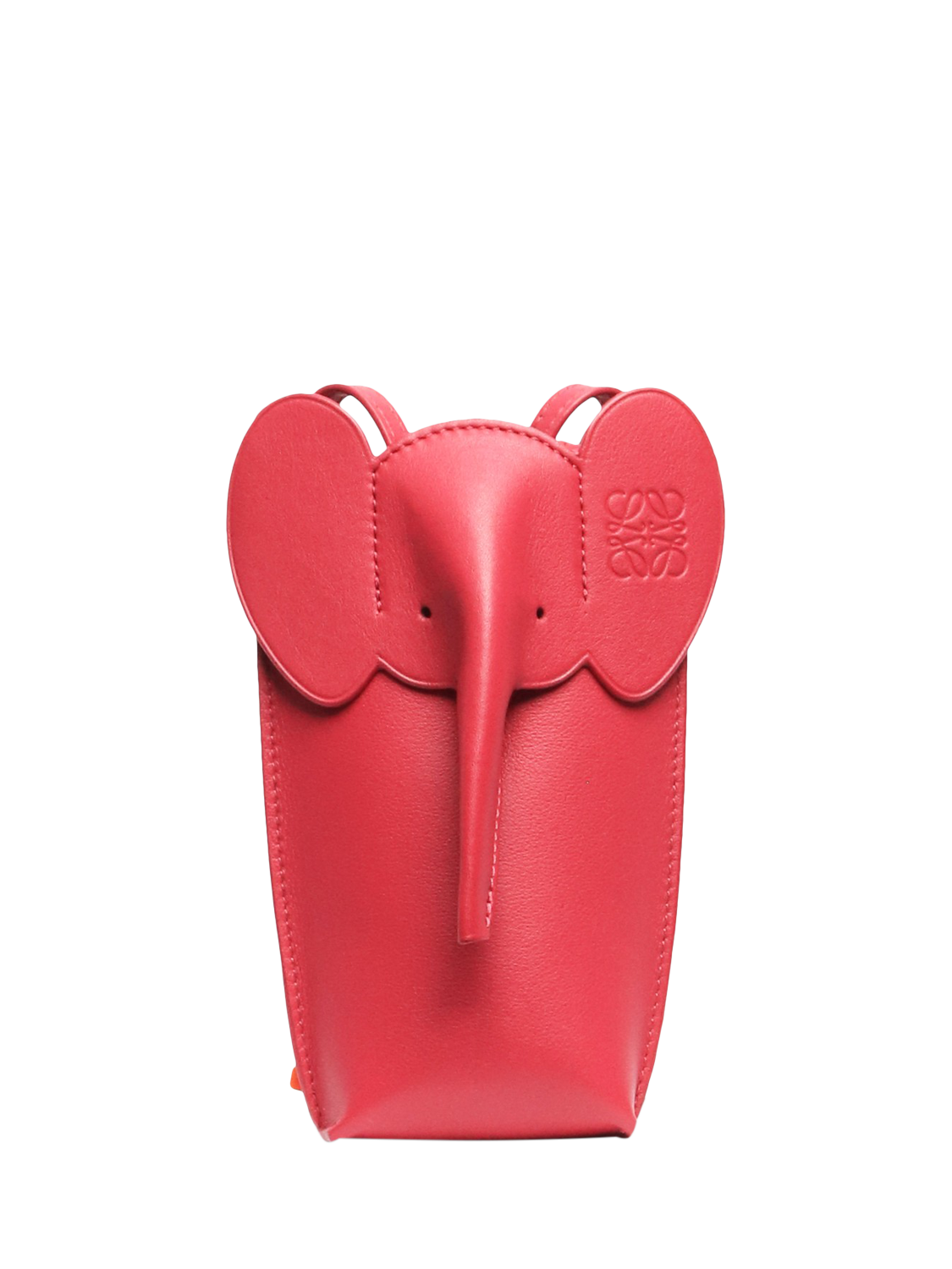 Pre-loved LOEWE Elephant Pocket Leather Pouch Bag, Magenta