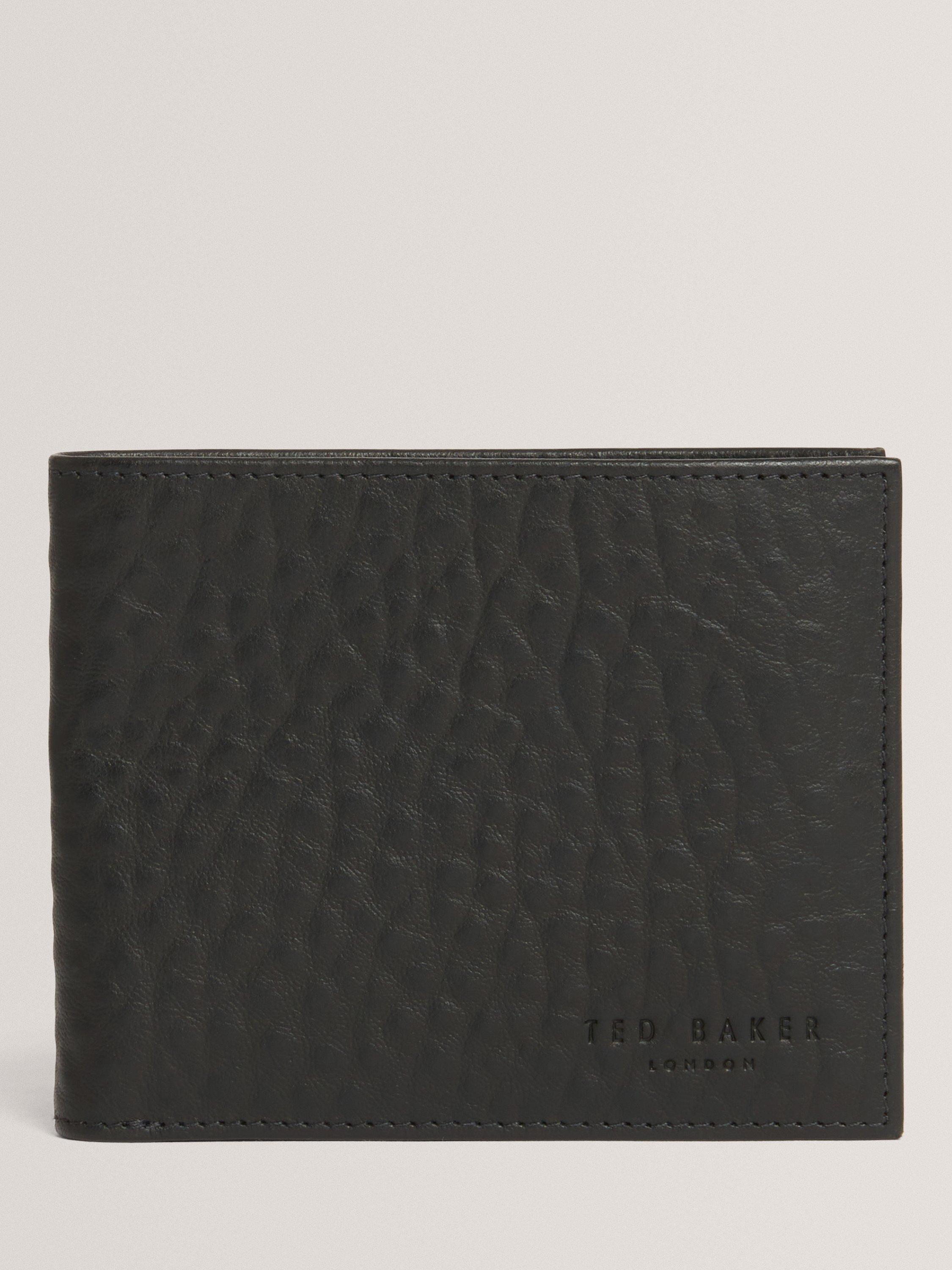 Product image 1 of 4, which shows Ted Baker Petro Pebble Grain Leather Wallet, Black