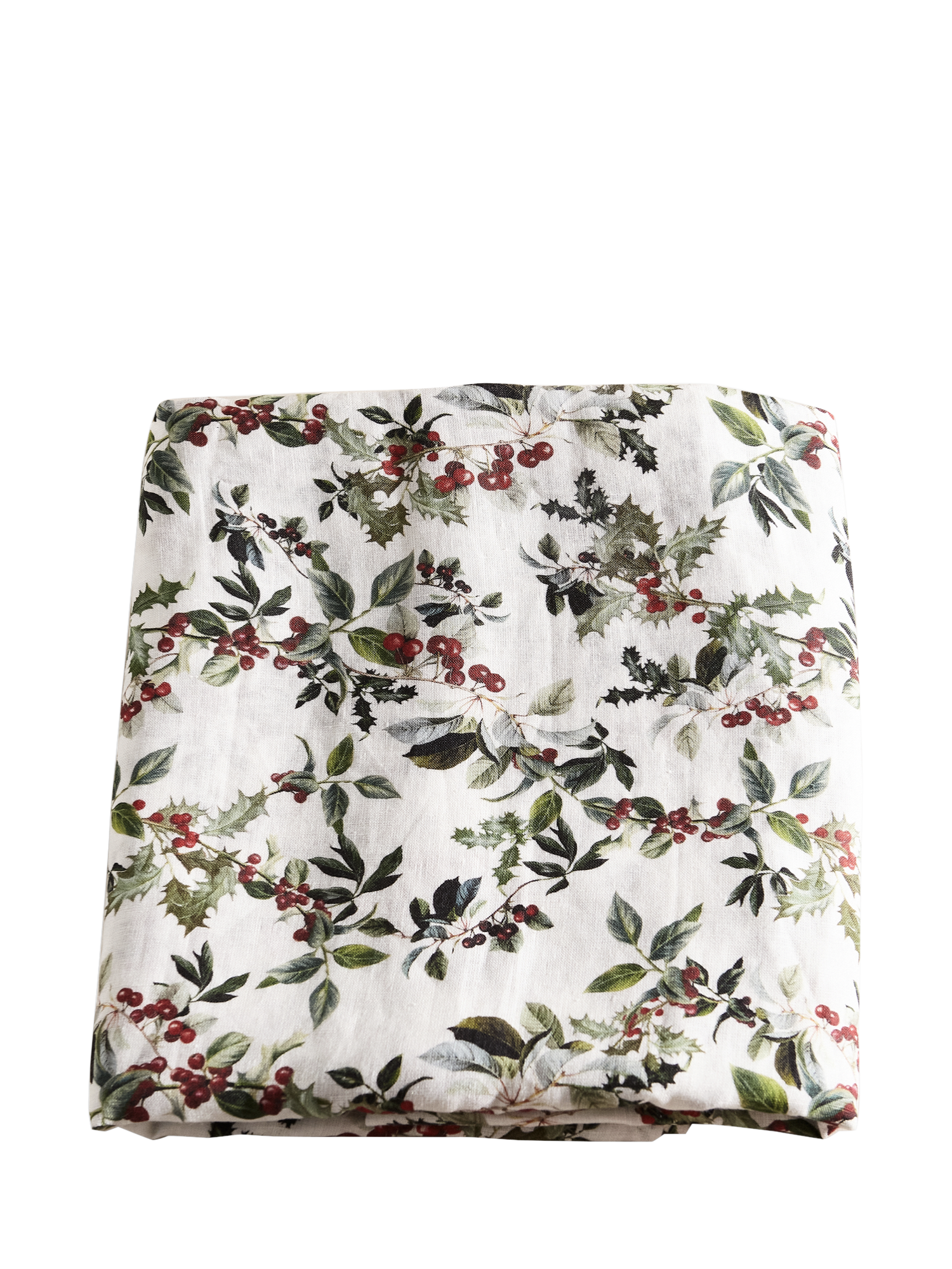 By Hope Holly Pure Linen Tablecloth, Holly