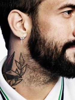 AllSaints Sterling Silver Minimal Cross Huggie Hoop Earrings - view 2, Shiny Silver