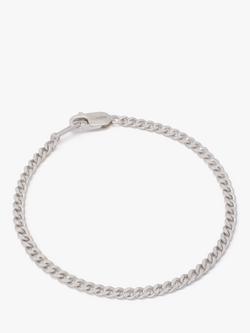 AllSaints Sterling Silver Curb Chain Link Strand Bracelet - view 2, Shiny Silver