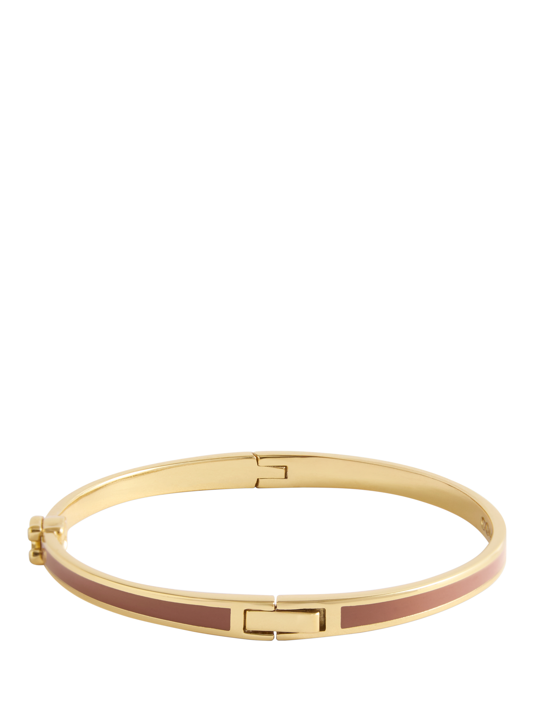 Product image 4 of 4, which shows Coach Minimal Hinged Bangle Bracelet, Gold