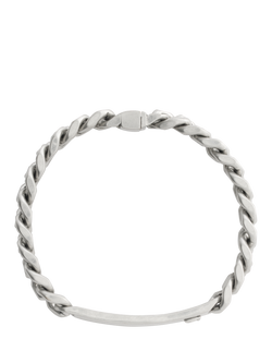 Coach Curb Chain Link Bracelet, Antique Silver - view 2, Antique Silver