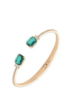 Lauren Ralph Lauren Crystal Bangle, Gold/Green