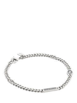 Coach Rexy Dino Curb Chain Link Bracelet, Antique Silver, Antique Silver