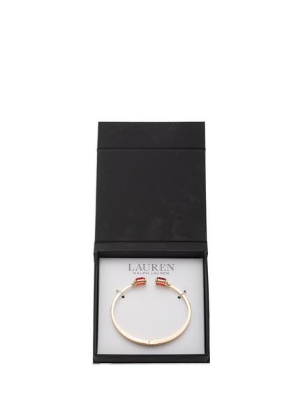 Lauren Ralph Lauren Crystal Bangle - view 2, Gold/Red