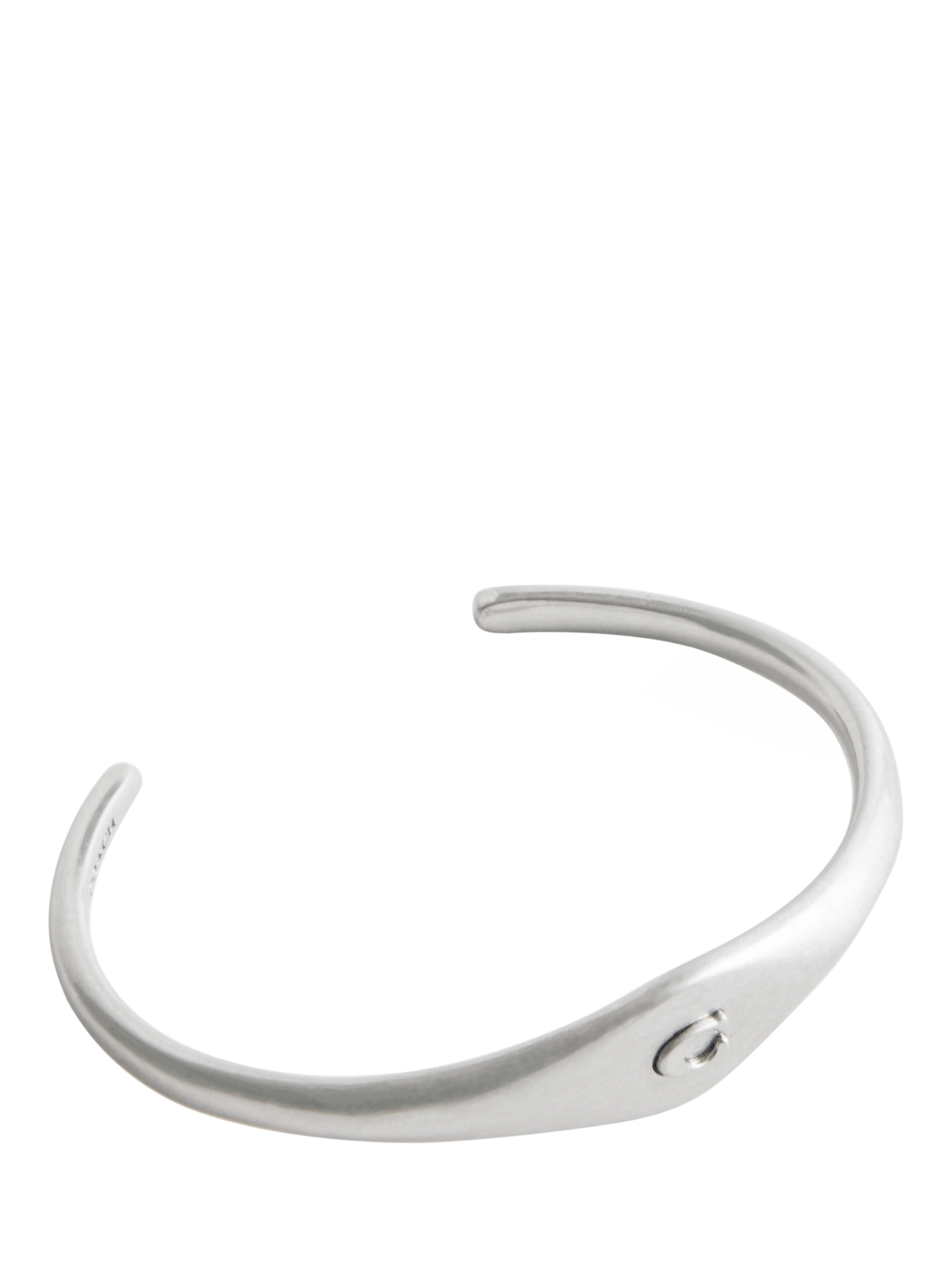 Product image 1 of 3, which shows Coach Signet Cuff Bracelet, Antique Silver