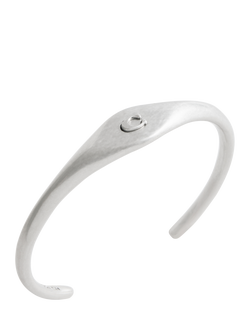 Coach Signet Cuff Bracelet, Antique Silver - view 2, Antique Silver