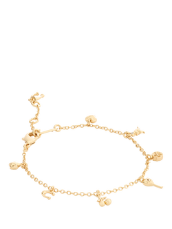 Coach Chain Link Charm Bracelet, Gold, Gold