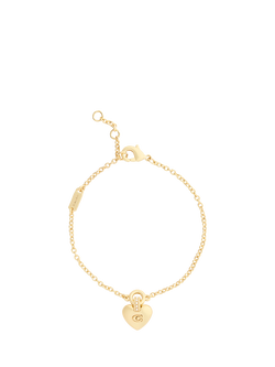 Coach Signature C Puffy Heart Bracelet, Gold - view 2, Gold