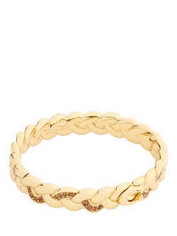 Coach Braided Hinged Bangle Bracelet, Gold, Gold