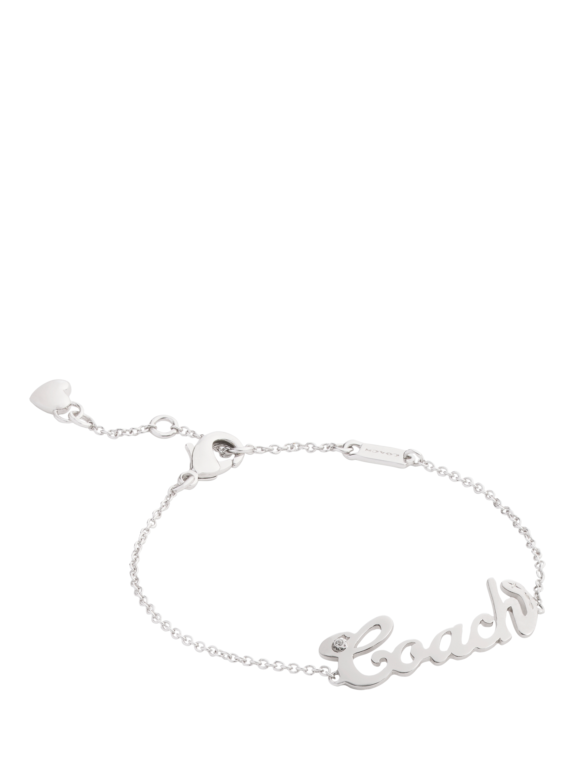 Product image 2 of 2, which shows Coach Name Plate Bracelet, Rhodium
