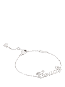 Coach Name Plate Bracelet, Rhodium - view 2, Rhodium