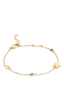 Coach Chain Link Charm Bracelet, Gold, Gold